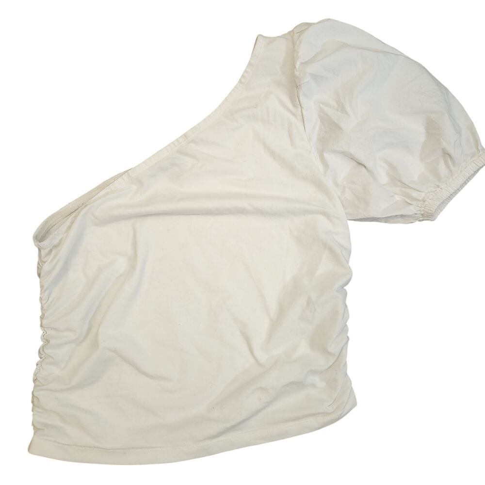 French Connection Rosanna One-Shoulder Puff Sleeve Top Size 12